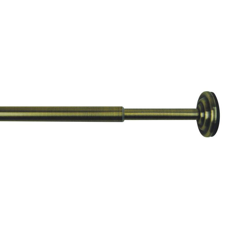 Versailles 1/2" Diameter Mini Tension Rod - 36x54", Antique Brass