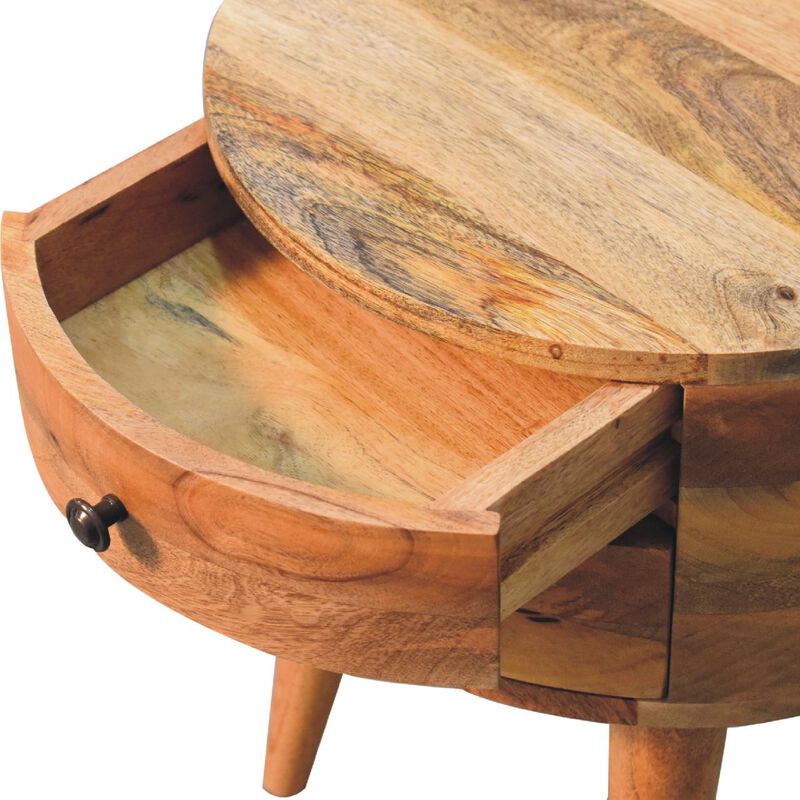 Odyssey Oak-ish 3 Drawer Solid Wood Nightsrtand