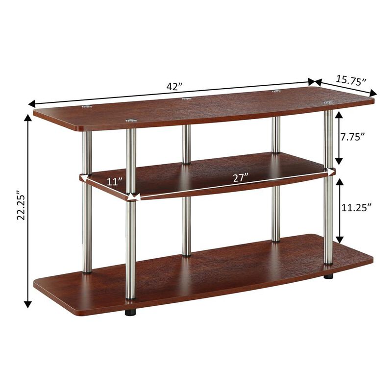 Convience Concept, Inc. No Tools 3 Tier Wide TV Stand for TVs up to 46 Inches