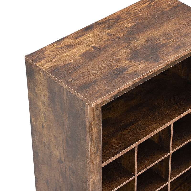 Merax Contemporary Cubby Console  Shoe Cabinet