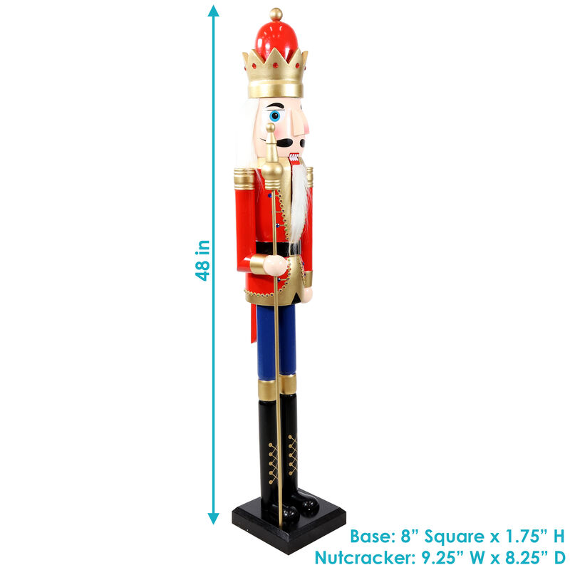 Sunnydaze Arnold the Strong Indoor Christmas Nutcracker Statue - 48 in