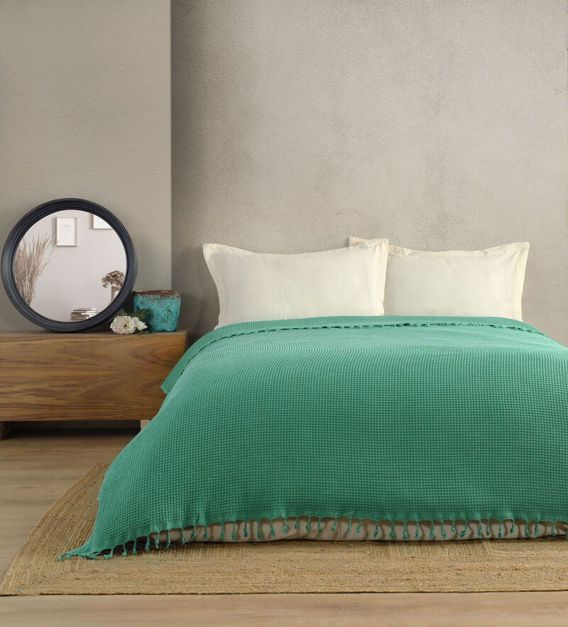 Textile Muslin Plain Cotton Twin Coverlet