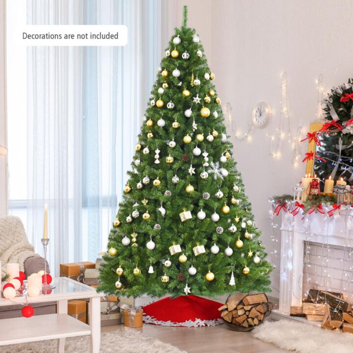 Hivvago 6/7.5/9 Feet Premium Artificial Hinged PVC Christmas Tree with Metal Stand
