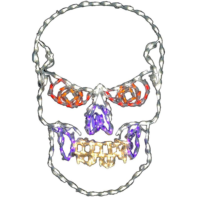 Haunted Hill Farm HHF LED Scary Skull, 24x36H
