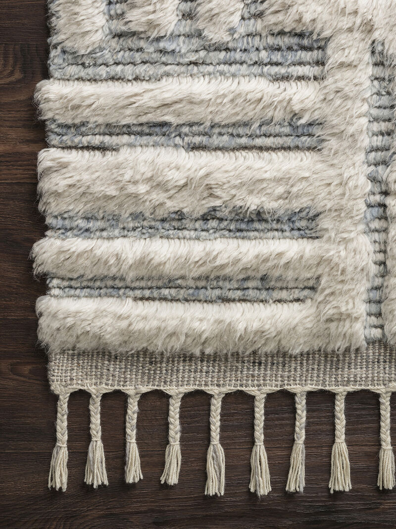 Khalid KF01 Ivory/Sky 4' x 6' Rug