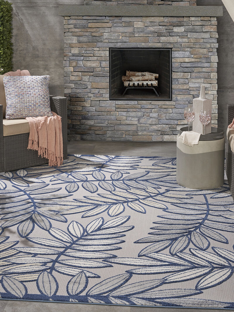 Aloha ALH18 Ivory/Navy 9' x 12' Rug
