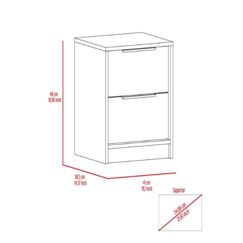 Nightstand Cervants, Bedroom, White