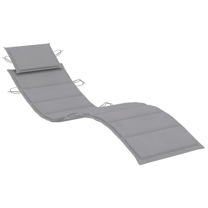vidaXL Sun Lounger Cushion Gray 73.2"x22.8"x1.6"