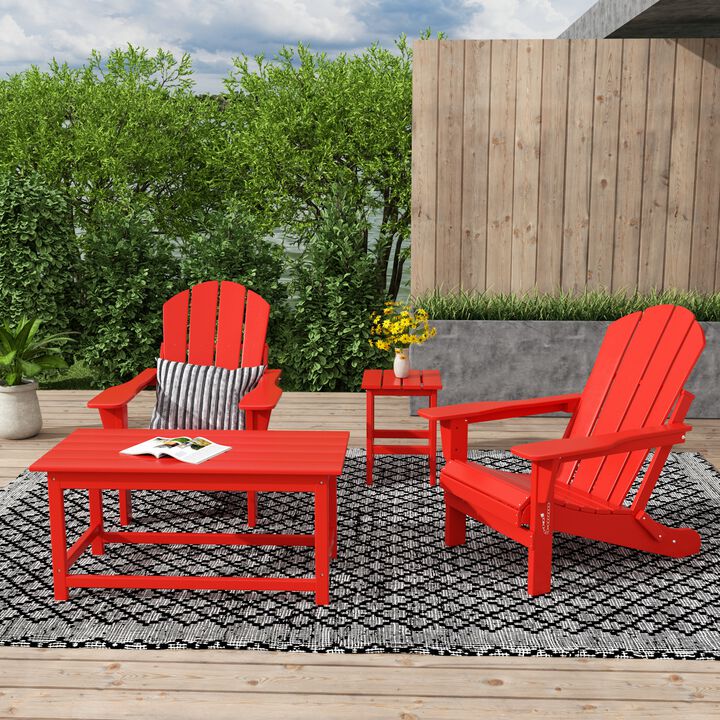 WestinTrends 4-Piece Outdoor Paio Adirondack Conversation Seating Set