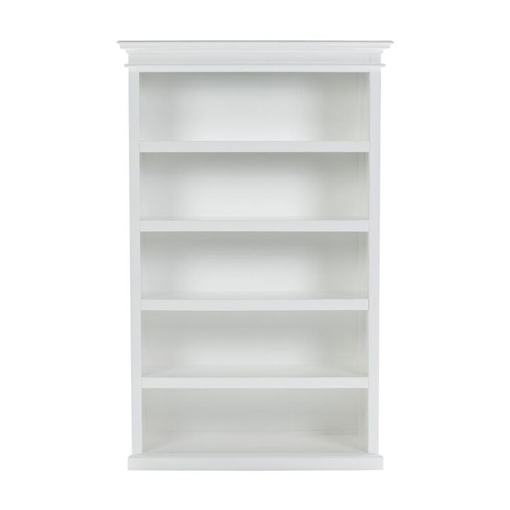 Belen Kox Classic White Bookcase with 5 Shelves - The Versatile Display Piece, Belen Kox