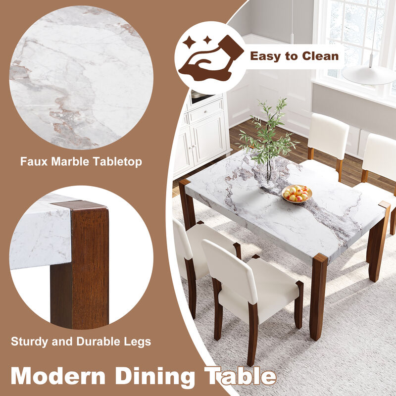 Merax 5-Piece Modern Dining Furniture Set