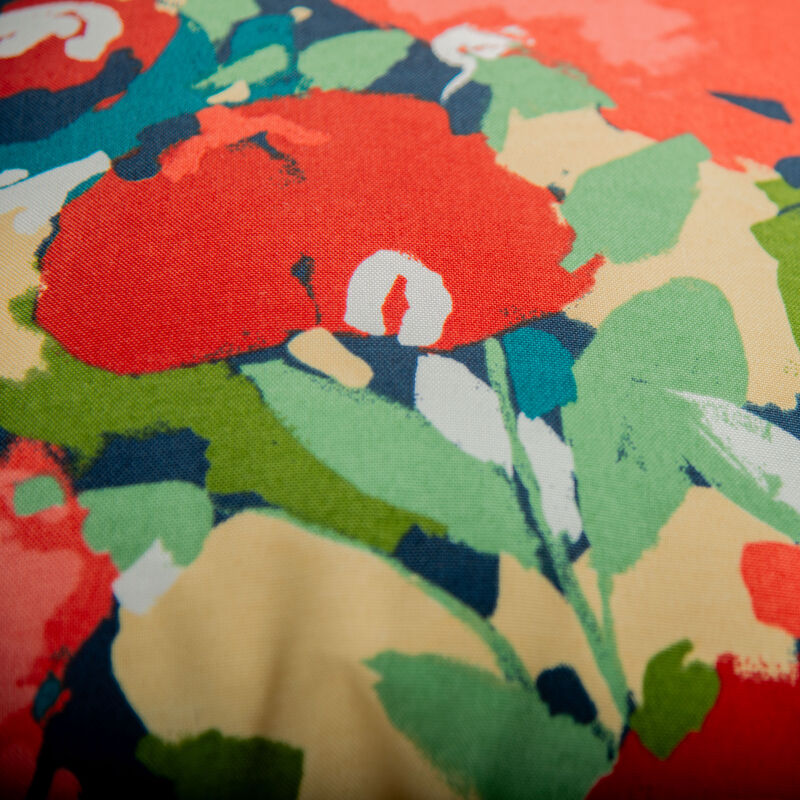 22"x22" Indoor/Outdoor Pillow, Botanical Red and Blue