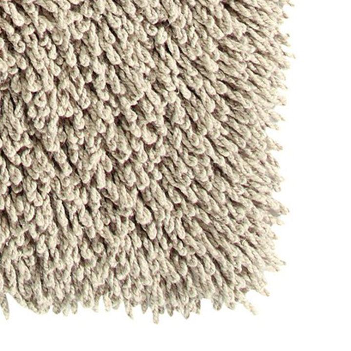 Knightsbridge Melbourne 220 GSF Non Skid Back Bath Rug 24 x 40 - Stone