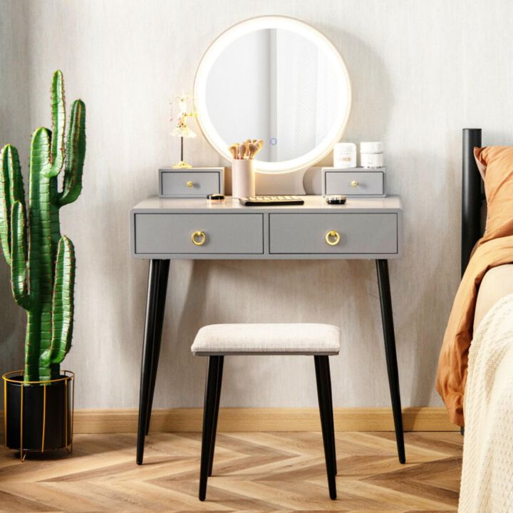 Hivvago Vanity Table Set with Mirror
