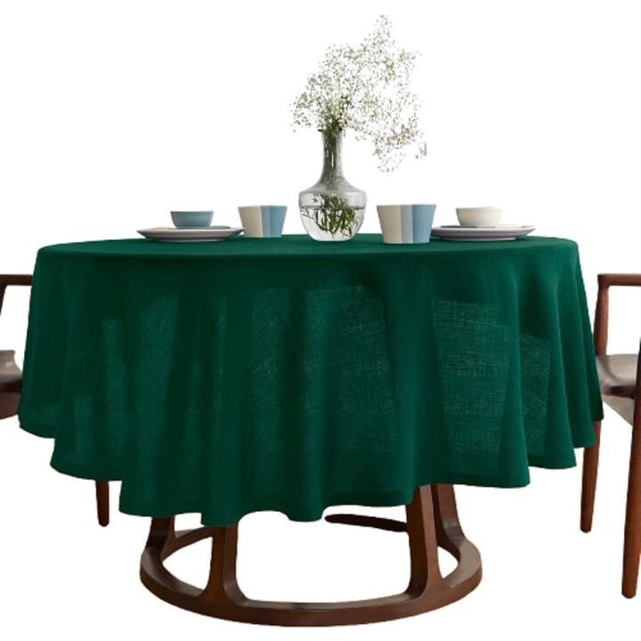 Solino Home 100% Pure Linen Round Tablecloth | Sonoma