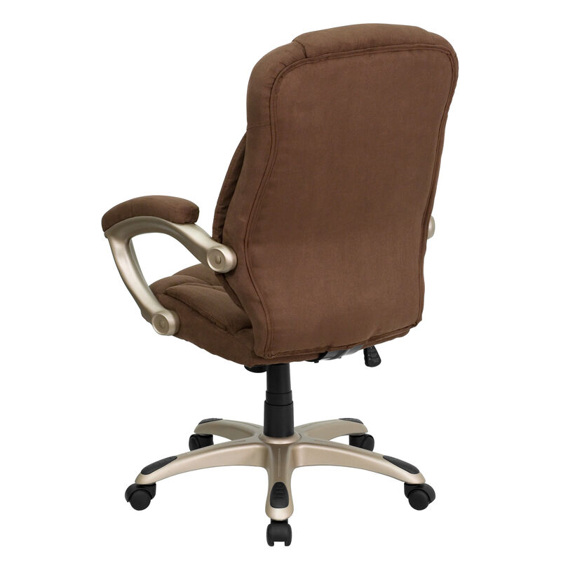 Jessie High Back Black LeatherSoft Contemporary Executive Swivel Ergonomic Office Chair
