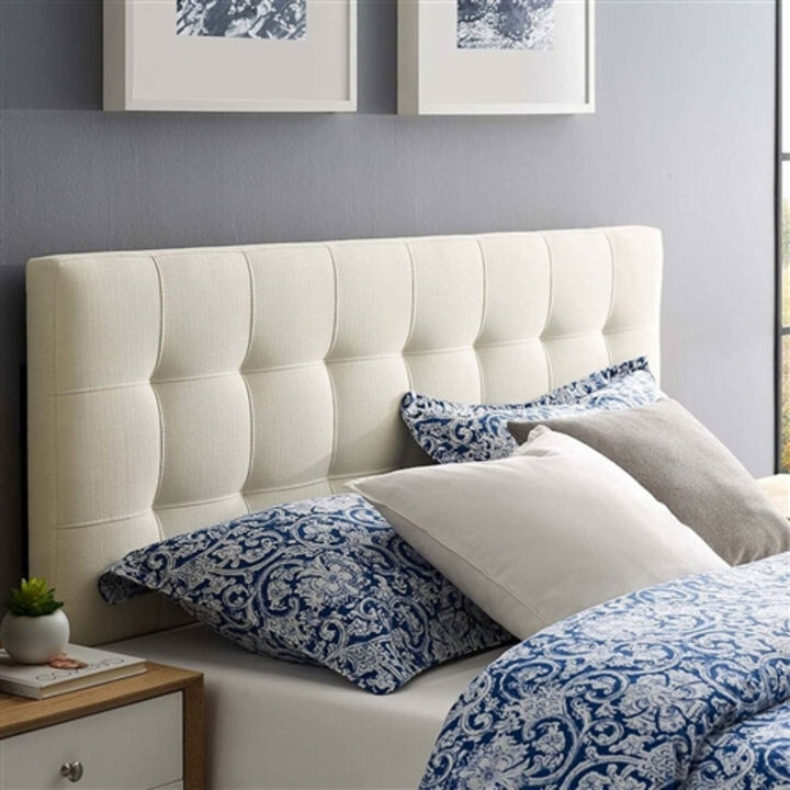 Upholstered Linen Headboard with Button Tufting for Bedroom Decor