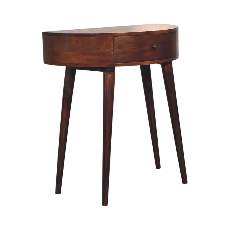 Odyssey  Solid Wood 1 Drawer  Chestnut Console Table