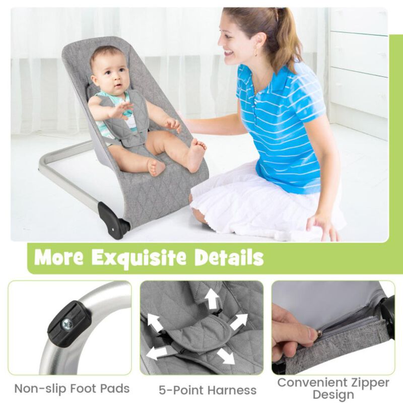Hivvago Baby Bouncer Seat with Aluminum and Metal Frame