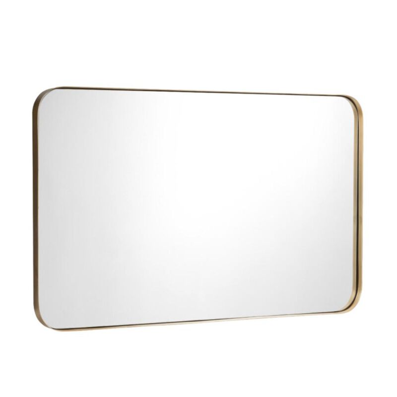 Hivvago 32 x 20 Inch Metal Frame Wall-Mounted Rectangle Mirror