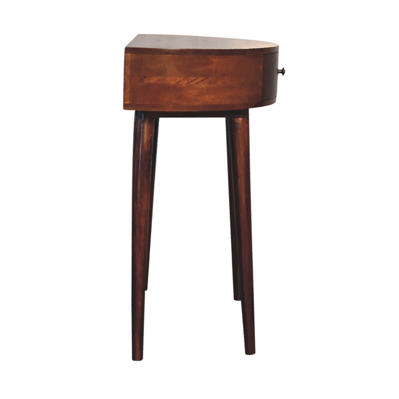 Odyssey  Solid Wood 1 Drawer  Chestnut Console Table