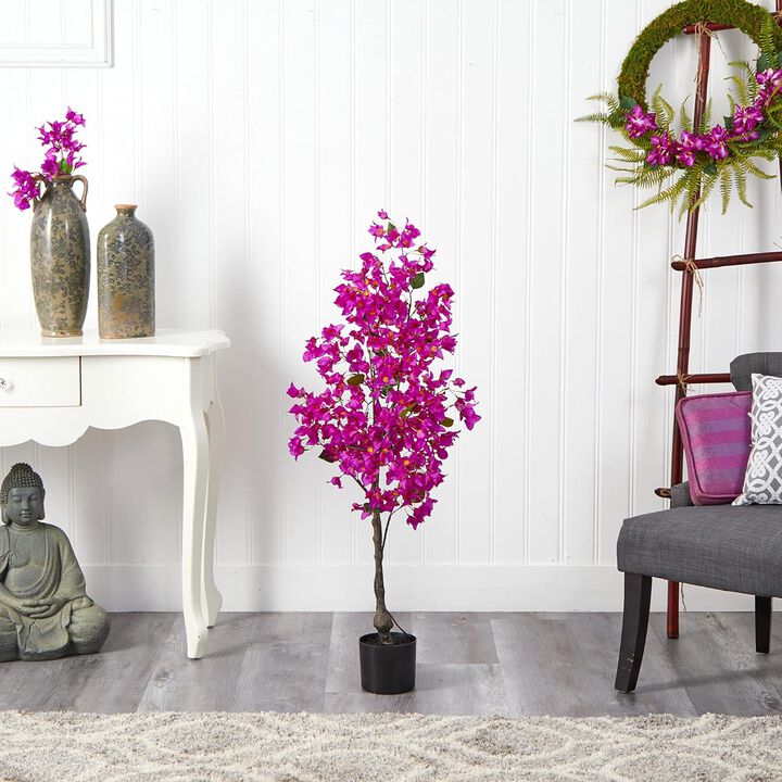 Hivvago 5 Feet Bougainvillea Artificial Tree