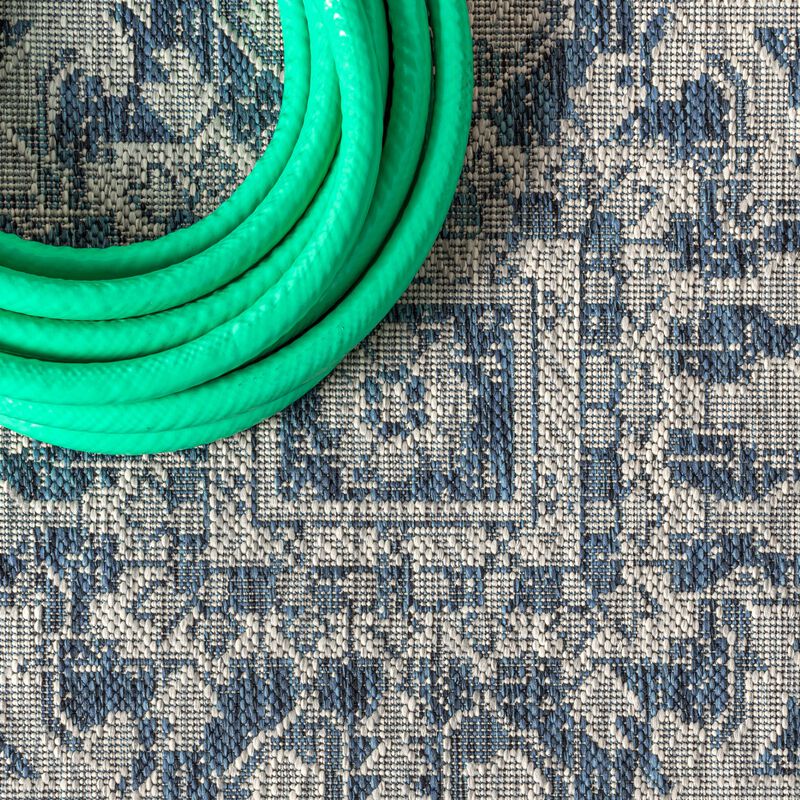 Estrella Bohemian Medallion Textured Weave Indoor/Outdoor Runner Rug