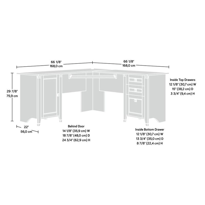 Sauder Carson Forge Corner Computer Desk Wc A2
