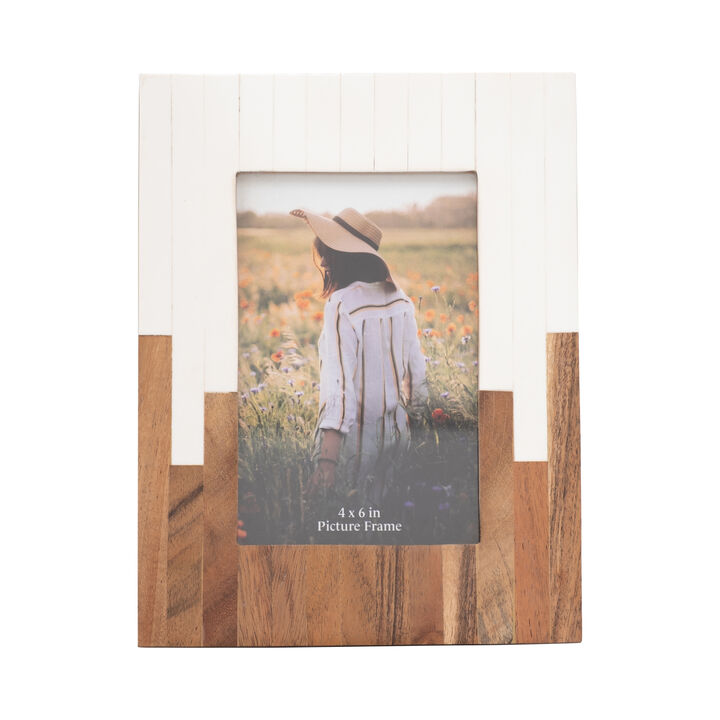 4"x6" Nat/Wht 2Tone Photo Frm