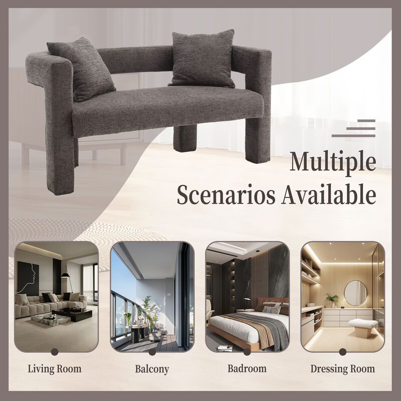 Merax Modern Chenille Loveseat Sofa