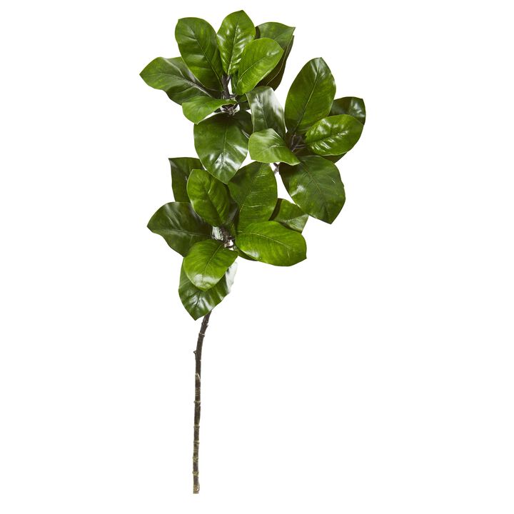 Hivvago 35" Magnolia Leaf Artificial Spray Plant (Set of 3)