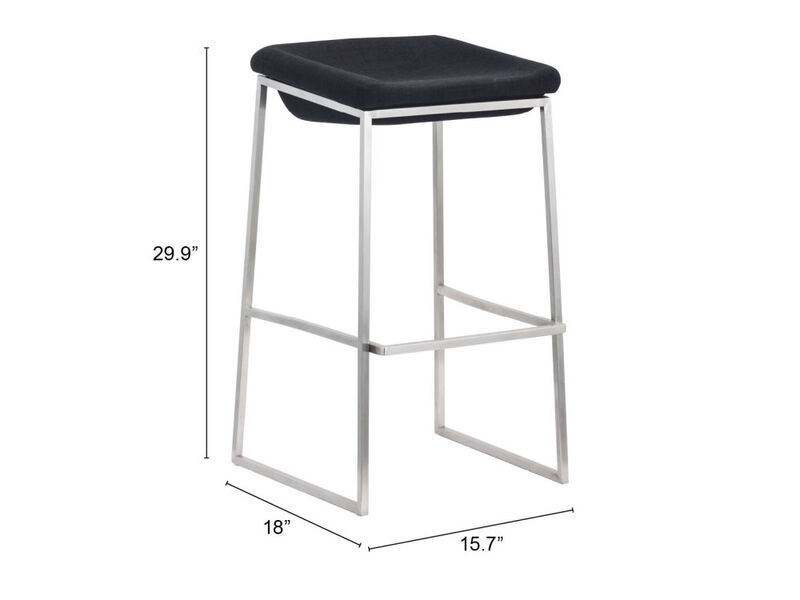 Lids Barstool (Set of 2) Dark Gray