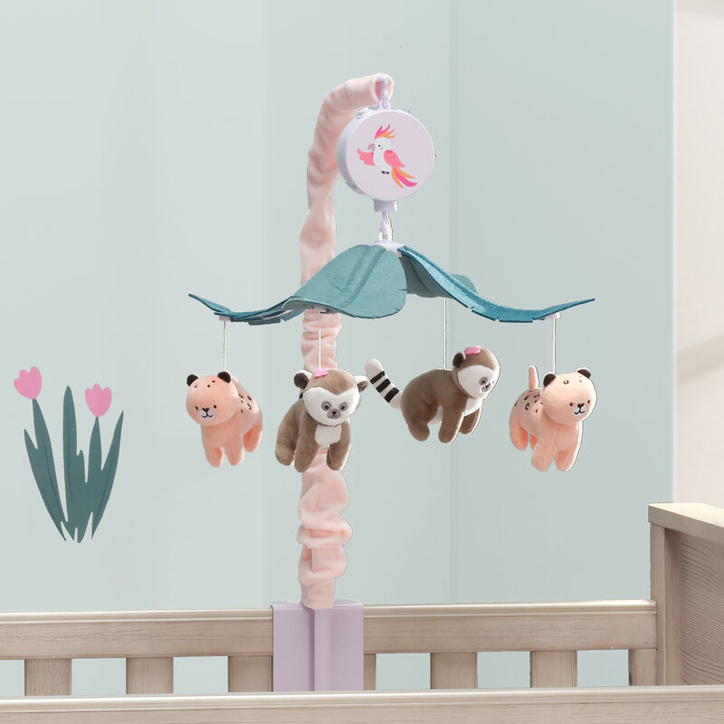 Lambs & Ivy Enchanted Safari Animal Musical Baby Crib Mobile Jungle Soother Toy