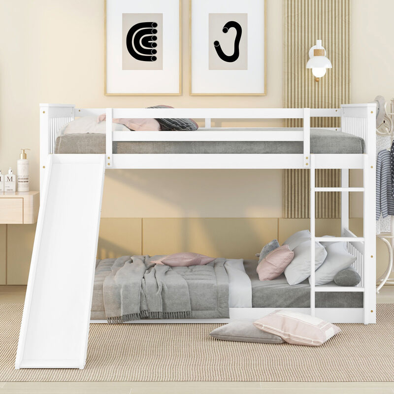 Full Over Full Bunk Bed With Slide