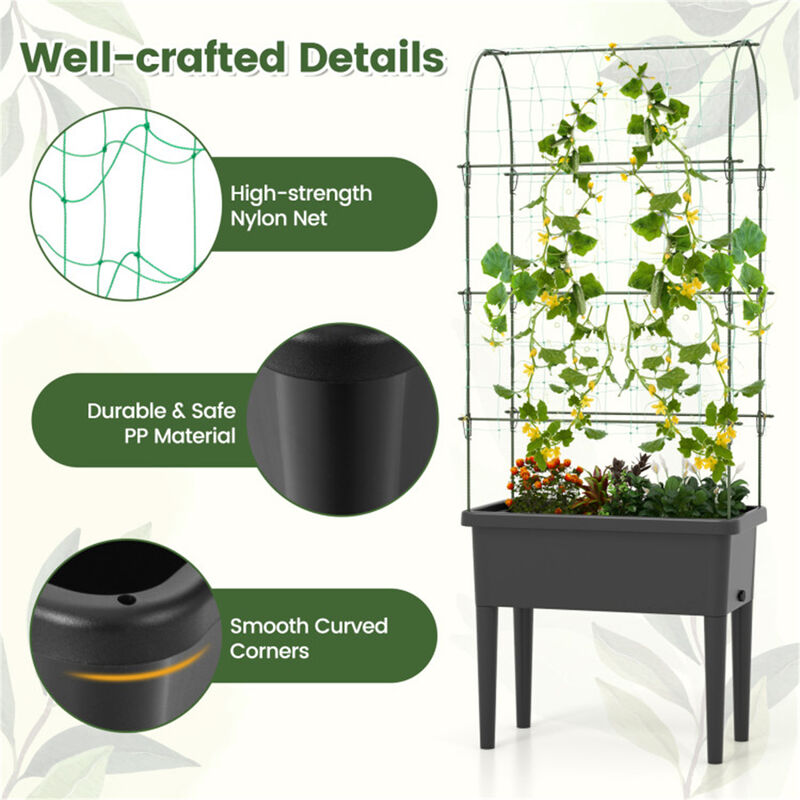 Elevated Garden Bed Planter Box for Flowers and Vegetables