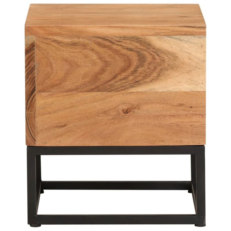 vidaXL Side Table 11.8"x11.8"x13" Solid Acacia Wood