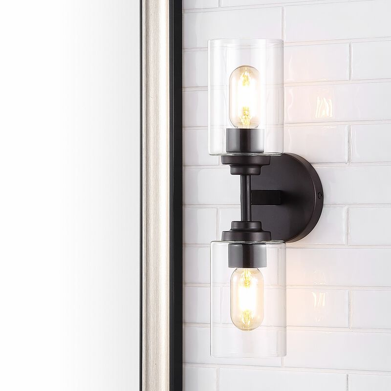 Juno Farmhouse Industrial Iron Cylinder LED Sconce