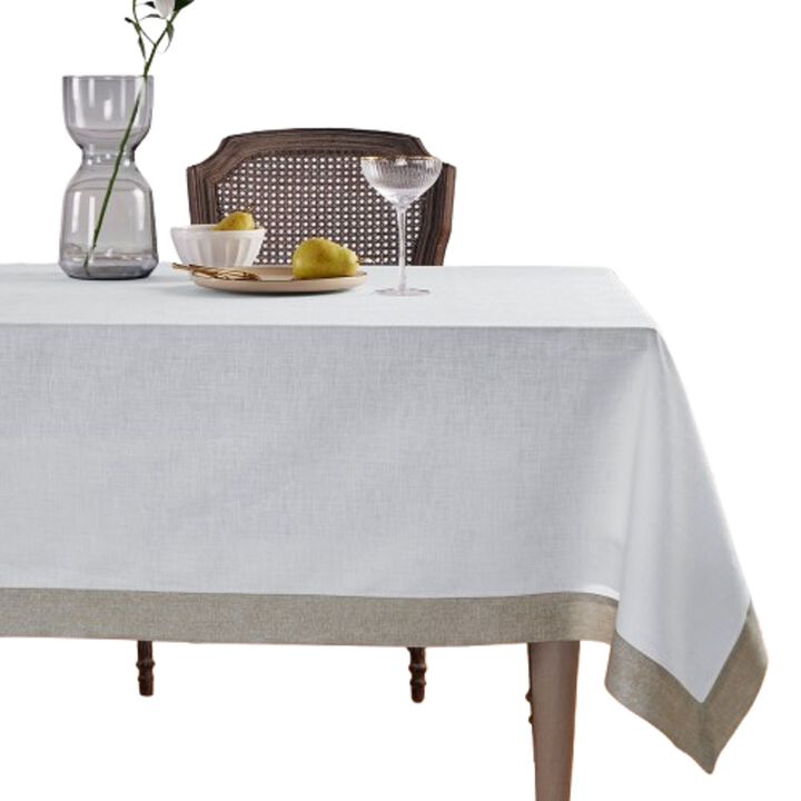 Solino Home 100% Pure Linen Tablecloth | Festive Edge