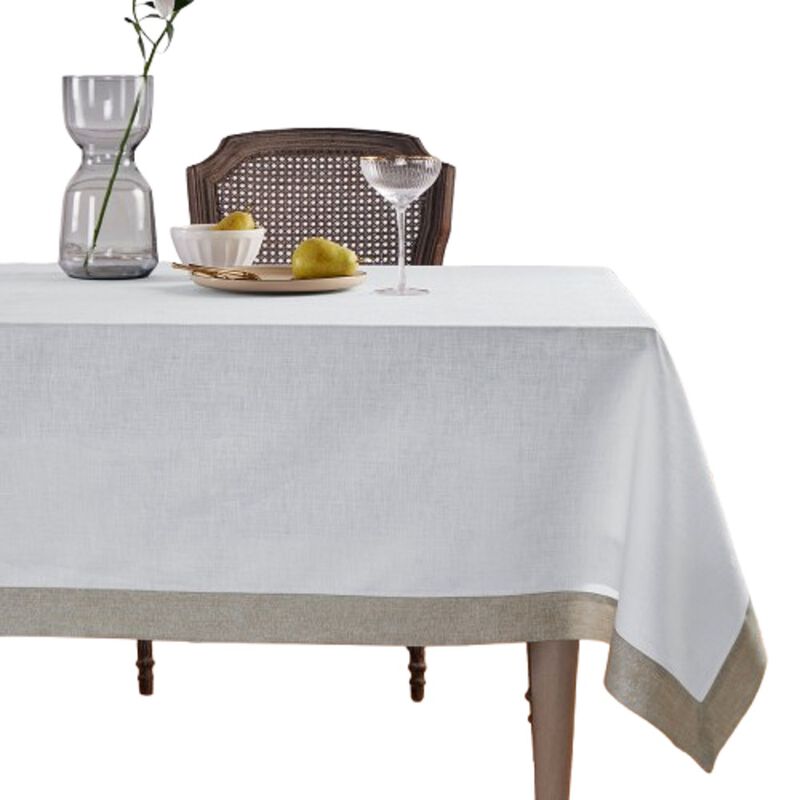 Solino Home 100% Pure Linen Tablecloth | Festive Edge