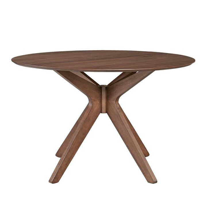 Starlight Canyon Home Brown Round Pedestal Dining Table – Elegant Dining Table for 4 Persons