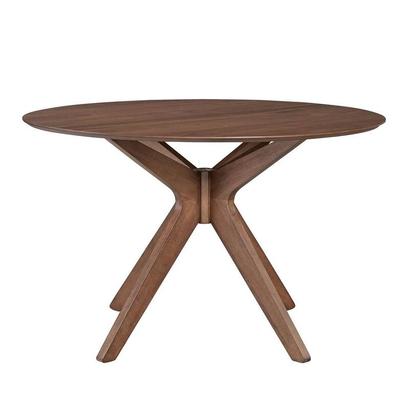 Starlight Canyon Home Brown Round Pedestal Dining Table – Elegant Dining Table for 4 Persons
