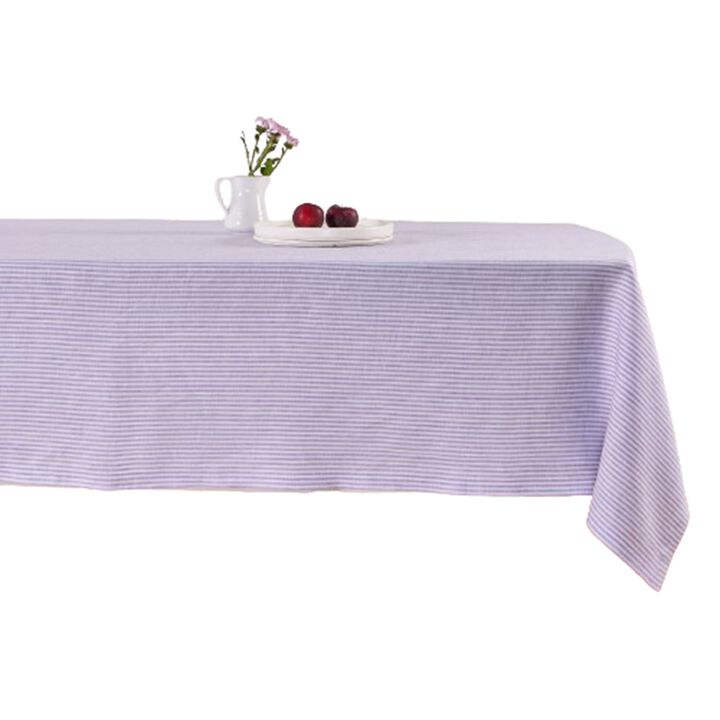Solino Home 100% Pure Linen Tablecloth | Narrow Stripe