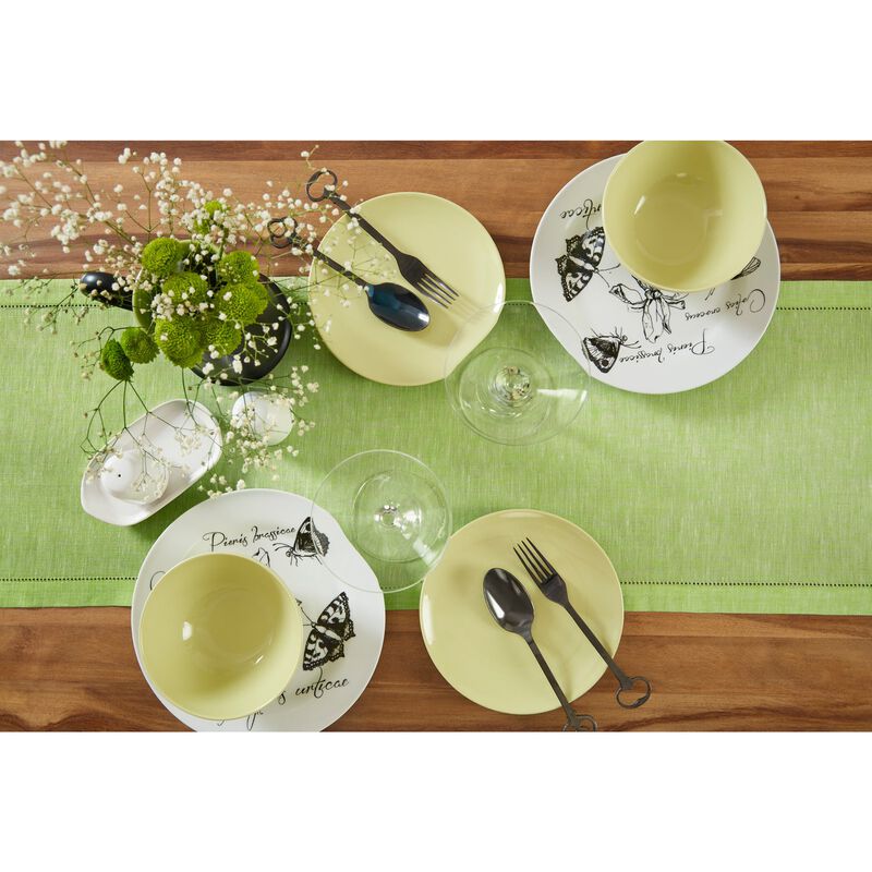 Solino Home 100% Pure Linen Table Runner 14 x 108 Inch | Milan