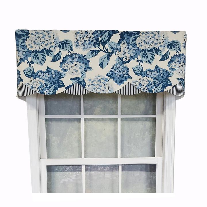 RLF Home Luxurious Modern Design Classic Summer Wind Petticoat Style Window Valance 50" x 15" Black