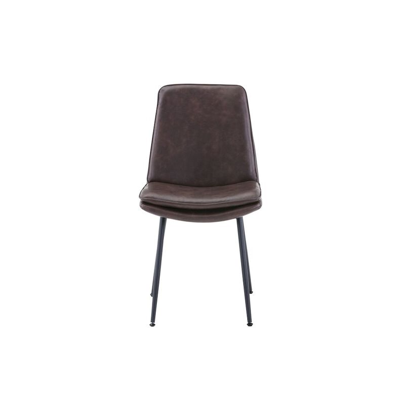 Jofran Draper Mid-Century Modern Upholstered Faux Leather Dining Chair (Set of 4)