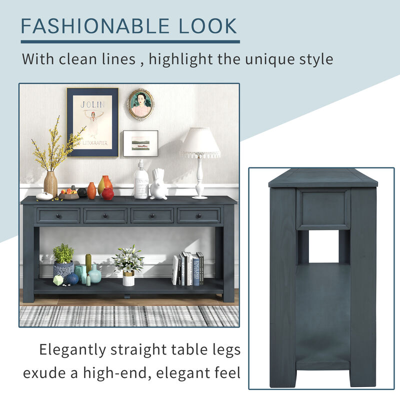 Merax Console Table with Storage Drawers