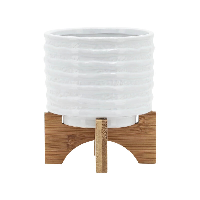 Ceramic 6" Planter on Stand