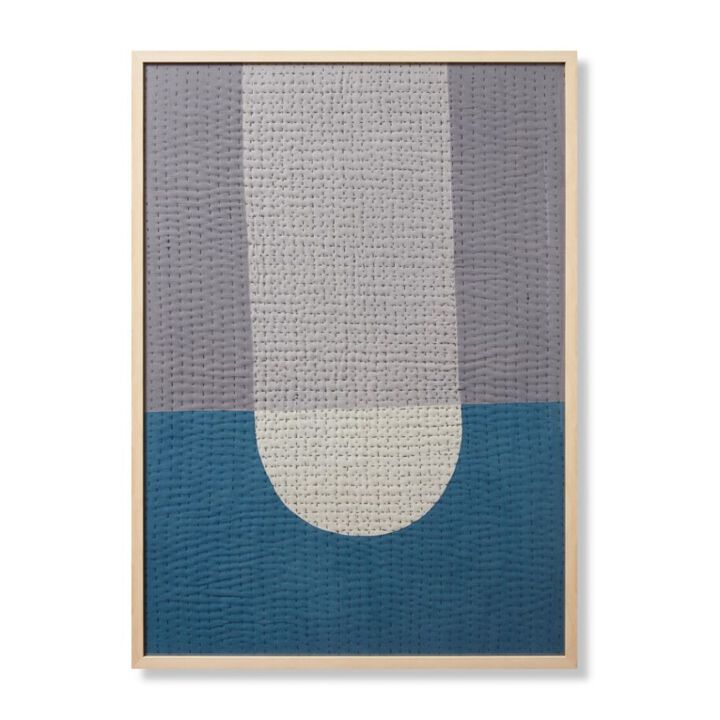 Bullet Point Blue Grey Wall Art