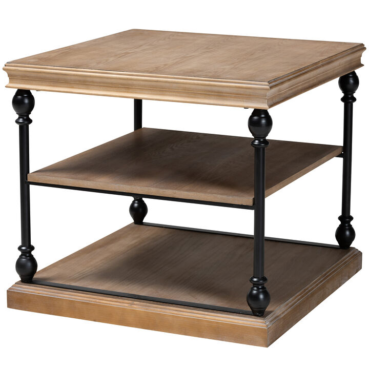 Baxton Studio Sebastian -Gray Traditional End Table