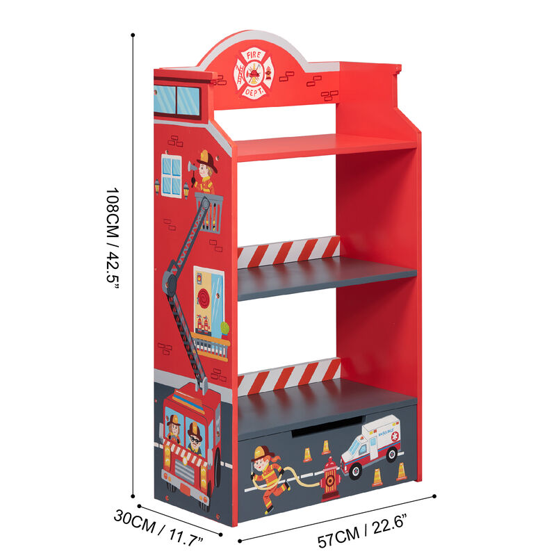 Fantasy Fields - Toy Furniture -Little Fire Fighters Bookshelf
